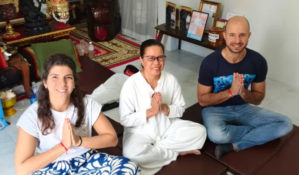Guided group meditation in Chiang Mai